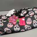Betsey Johnson Designer Carry On Luggage Collection - Lightweight Pattern 22 Inch Duffel Bag- Weekender Overnight Business Travel Suitcase with 2- Rolling Spinner Wheels (Skull Party), One Size
