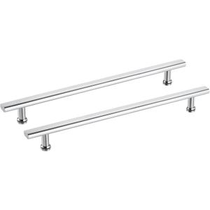 uxcell 2 Pcs Shower Door Handle, 440mm Hole Center Shower Glass Door Pull Towel Bar 304 Stainless Steel Door Knob, Silver
