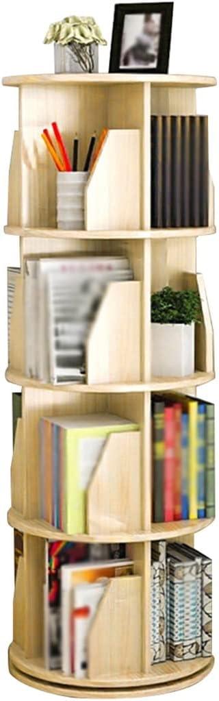 Book Shelf Stand Organizer Simple 360° Rotation in The Living Room Book Rack, Large-Capacity Multi-Layer Landing Bookcase, Student Book Picture Book Display Stand
