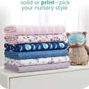 Light Quilted Crib Sheets 2 Pack, Soft Fitted Sheets for Standard Crib and Toddler Mattresses, Polyester, 52" x 28" x 9", Ocean Whale