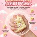 Jumbo Slow Rising Squeeze Cheese Cube, Pink Cheese Squishy Stress Relief, Shapeable Sensory Fidget for Adults, Soft Sugar Squish Ball, Big Cheeses Stress Toy Desk Gift