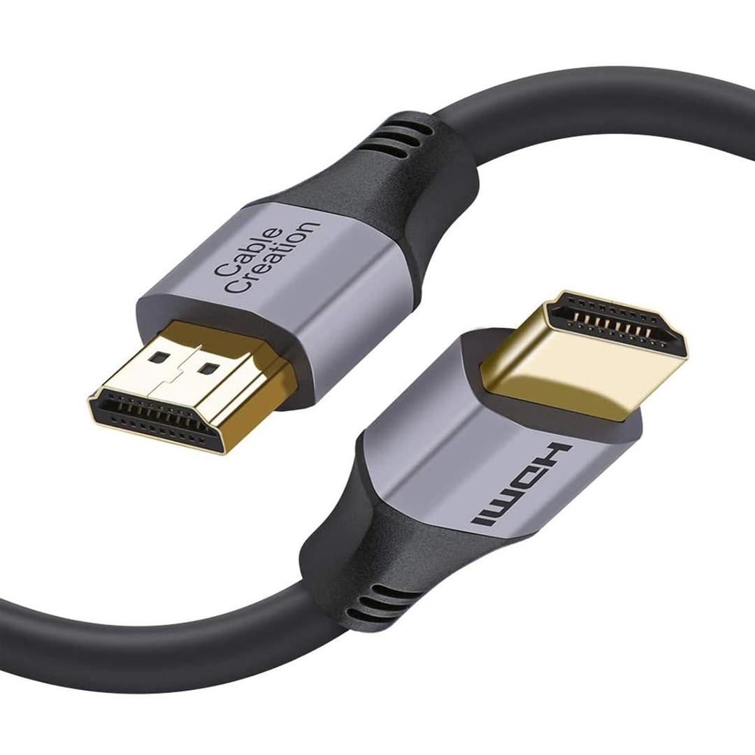 CableCreation 8K HDMI Cable 6.6FT/2m, 48Gbps Fast Speed 3D 8K@60 4K@120 144Hz HDMI to HDMI Cable eARC HDR10 HDCP 2.2 2.3 for MacBook Pro, Roku TV, HDTV, PS5, PS4, Xbox, Blu-ray (Grey)