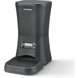 DOGNESS 9L Dog Feeders for Large Dogs, Automatic Dog Feeder with Timer Extra Large, Programmable Auto Pet Food Dispenser Feeder, Portion Control, Voice Recording, Battery and Plug-in Power (Black)