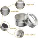 Vetacsion Set of 16 Magnetic Spice Tins with 4 Metal Wall-Plates,100 Preprinted Seasoning Label Stickers,2 Styles for 3 oz Herb Jars