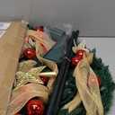 6ft Pre Lit Pop Up Christmas Tree with 150 Lights, Collapsible Artificial Christmas Tree with Ornaments, Pre-Decorated Pencil Xmas Tree Holiday Party Supplies for Apartment Home Decorations Indoor