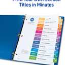 Avery JanDec Dividers for 3 Ring Binders, 12 Per Set, Customizable Table of Contents, Multicolor, Organizing Reports & Projects (6 Sets of 11830)
