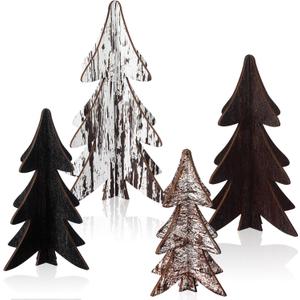 Syhood 4 Pcs Neutral Wooden Christmas Tree Tabletop Decorations Rustic Farmhouse Sanding Xmas Table Centerpieces Christmas Wood Pine Tree Decor for Home Fireplace Tiered Tray Syhood 4 Pcs Neutral Wooden Christmas Tree Tabletop Decorations Rustic Farmhouse Sanding Xmas Table Centerpieces Christmas Wood Pine Tree Decor for Home Fireplace Tiered Tray