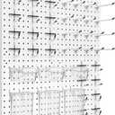 Daanxw Peg Board Kit, Includes Pegboard and Accessories,with Hooks and Bins,Peg Board Wall Organizer for Office,Ornaments Display,Crafts Organization (66, White)