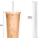 400 Pcs Clear Boba Straws Jumbo Smoothie Straws,Individually Wrapped Disposable Plastic Large Wide-mouthed Milkshake Drinking Straws (0.43" Wide X 9.45" Long)