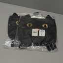 Juvale Black Cotton Cat Trick or Treat Bag with Gold Foil Eyes, Reusable for Kids, 11.25 x 15.5 in Canvas Tote for Halloween Parties, 2 Pack