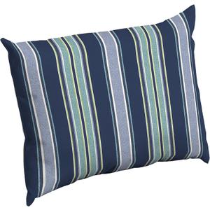 Arden Outdoor Cushion Pillow Back, 23 x 17, Rain-Proof, Fade Resistant Sapphire Aurora Blue Stripe