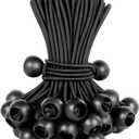 Ball Bungee Cords 6 Inch Bungee Cord with Balls, 50 PCS Heavy Duty Bungie Cord Balls Canopy Tarp Tie Down Bungee Balls for Camping, Shelter,Cargo,Tent Poles UV Resistant