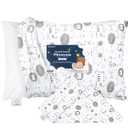 KeaBabies Toddler Pillowcase 13"x18" - Organic Cotton Toddler Pillowcase for Kids, Boys, Girls, Soft & Durable Cotton Cover for Miniature Sleepy Pillows, Cute Colors,Pillow Sold Separately(KeaSafari)