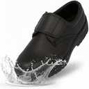 MMN Non Slip Work Shoes for Men Women Steel Toe Slip Resistant Waterproof Leather Oxford for Food Service Restaurant Staff & Chef Black (Black)