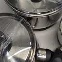 MICHELANGELO Stainless Steel Saucepan with Lid 6pcs, Triply Base Stainless Steel Pot Set, Saucepan Set with Bakelite Handle - 1QT & 2QT & 3QT