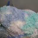 Reading Pillow for Bed Adult - Faux Fur Backrest Pillow with Arms, Ergonomic Back Rest Pillow for Sitting Up in Bed, Extra Fluffy Sit Up Pillow, Students, Teens, Kids Study Pillow, Xmas Gift (Aqua Blue)