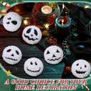 Hiboom 24 Pcs Christmas Snow Ball Nightmare Themed Ornaments Plush Snowmen Balls Cute Stuffed Plush Nightmare Snowman Shopping Mall Window Decoration