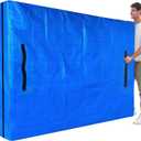 Mattress Bags for Moving, BETU Mattress Protector Waterproof Mattress Cover Full Size Storage Bags with 8 Heavy-Duty Handles and Zipper for Bed Extra Thick Large Reusable (77"x57"x15" Blue)