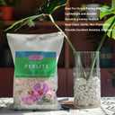 Natural 1-2CM Hard Chunky Perlite 10QT for Plants Horticultural Coarse Organic Pearlite Bulk Potting Mix Garden Soil Amendment for Enhanced Drainage and Ventilation for Orchid, Dendrobium, Araceae