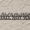 Spiritual Spaces Durable Thick Metal Wall Decor - Spiritual Bible Quotations, Glossy Black Powder Coating, Water-Resistant - Robust and Long-Lasting, Ideal for Indoor & Outdoor Use, Uplift Your Spirit
