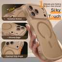 BENTOBEN for iPhone 17 Pro Max Case for Women Girls, Compatible with MagSafe, [Curly Wave Edge] [Full Camera Protection] [17 FT Drop Protection] Magnetic Phone Case for 17 Pro Max 6.9 Inch,Desert