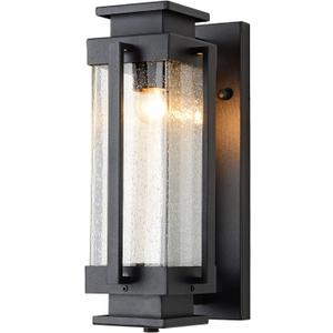 Dusk to Dawn Outdoor Wall Lanterns Large Exterior Porch Lights Wall Mount IP65 Waterproof Outdoor Sconces with Seeded Glass Outside Wall Lamp for House Garage Front Porch Patio