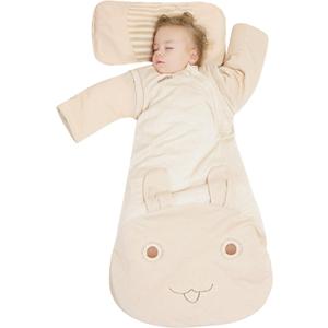 Baby Organic Sleeping Bag Autumn Detachable Sleeve Wearable Blanket (Up to 29.5" Height of child, 2.5 Tog for 60-68)