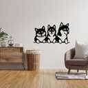 simpnavi Elegant Metal Wall Decor, 3 Cute Dog Design for Living Room, Dining Room or Kitchen, Unique Wall Art to Inspire (12inch)