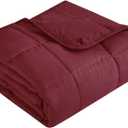 Topcee Weighted Blanket for Adults (20 lbs, 60" x 80") Queen Size Soft Cooling Heavy Blanket Sleeping, Apply to 190-210 lbs Body, Thick Breathable Blanket with Glass Bead, Easy Care (08-burgundy)