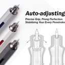 Pen C, Durable Aluminum Alloy EDC Pen, with 100+ Replacement Refills - Ballpoint, Rollerball, Gel. Auto-Adjusting Refillable Pen, Best Writing and Sketching Gift for Men and Women_Black