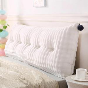 Headboard Pillow King Size, Soft Plush Pillow Headboard Dorm Headboard with Removable Cover, Warm Headboard Pillow for Bed Sofa, Daybed Pillows for Sitting up, Reading or Working (79"x18"x8")