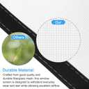uxcell Window Screen Mesh, 28" x 55" DIY Fiberglass Netting Mesh Black Frame with Hook and Loop Adhesive Edging Grey Mesh for Bedroom, Living Room, Kitchen