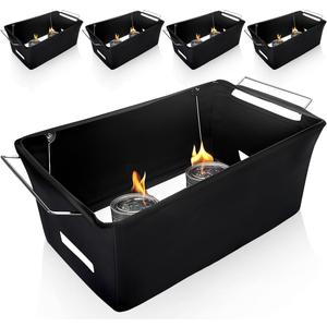 Chafer Wind Guard 4-Pack, Flame Retardant Fabric Cover for Buffet Food Warmers, Catering Events