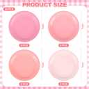 Pink Paper Plates Gradient Pink Party Plates 7Disposable Round Dessert Plates for Birthday Wedding Bridal Engagement Baby Shower Party Supplies 4 Colors (24)