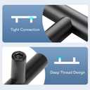 Ravinte 10 Pack 4 inch Hole Center Black Cabinet Pulls Kitchen Cabinet Handles 6-3/8" Overall Length Matte Black Hardware for Cabinet