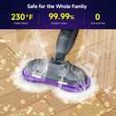 Steam and Scrub Mop, Rotating Steam Mop with LED Headlights