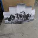 Nachic Wall 5 Piece Farm Animals Canvas Wall Art Black and White Cattles Cows Pictures Wall Decor for Living Room Kitchen Modern Giclee Print Artwork Gallery Canvas Wrapped Ready to Hang