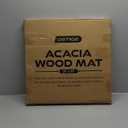 Acacia Wood Shower Mat 21x21 Inches by Demigo, Luxury Bath Mat Non Slip for Bathroom Bathtub Shower Spa Garden Home, Wooden Floor Mat Square Large for Outdoor and Indoor (Brown)