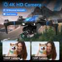 M18LCD Drone with 4K Camera for Adults Drone with Screen on Controller Brushless Motor Optical Flow Positioning Headless Mode One Key Takeoff/Landing RC Quadcopter for Beginners Adults Gifts