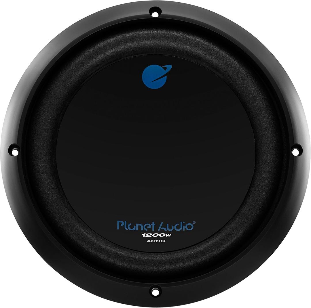 Planet Audio AC8D Anarchy Series 8 Inch Car Subwoofer - 1200 Watts Max, Dual 4 Ohm Voice Coil, Sold Individually, Hook Up to Amp