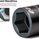 Capri Tools 1/2 in. Drive Shallow Impact Socket Set, 10 to 27 mm, Metric, 18-Piece