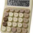 Mr. Pen- Mechanical Switch Calculator, 12 Digits, Large LCD Display, Khaki Cream, Mechanical Calculator Big Buttons