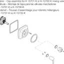 KOHLER GENUINE PART GP77886 Mixer Cap For Older Style Coralais Pressure Balance Valve (Brass Stem)