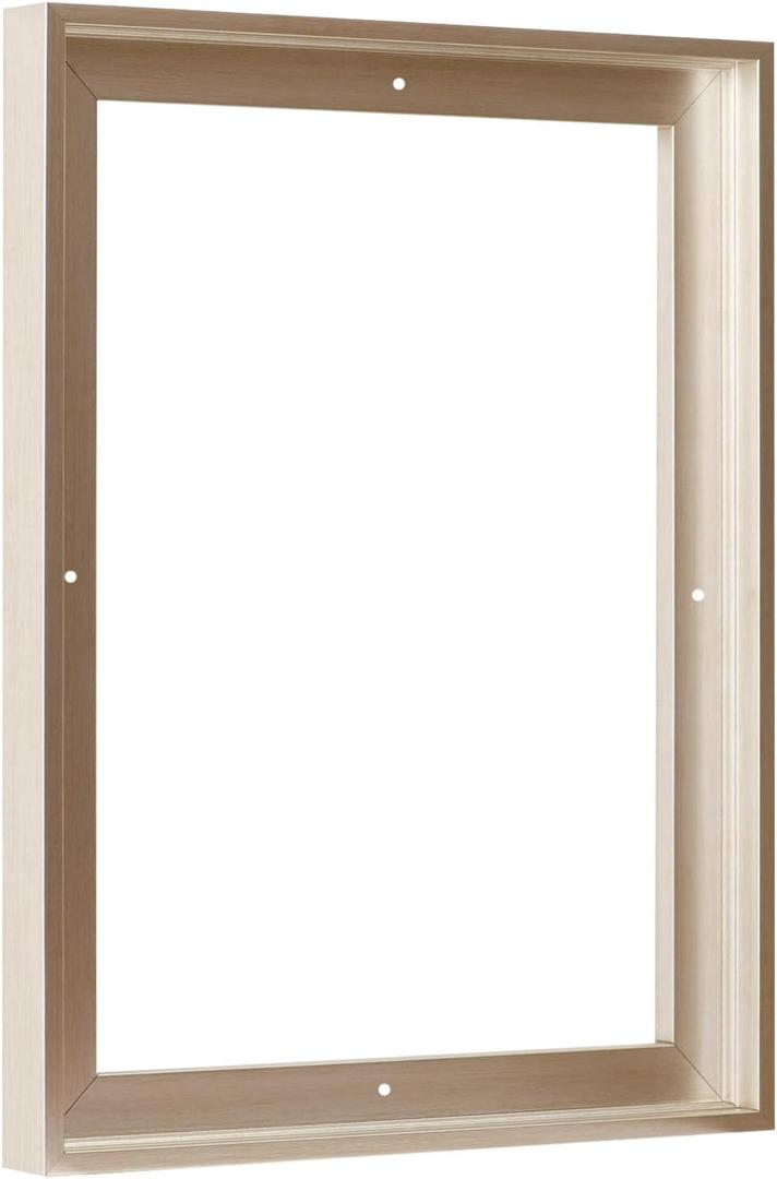 Pixy Canvas 18x24 inch Floater Frame for Canvas Paintings, Wood Panels, Canvas Panels & Stretched Canvas Boards. Floating Frame fits 5/8", 3/4" & max 7/8" Deep Artwork (Champagne, 18 x 24 inch)