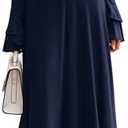 PRETTYGARDEN Womens Dresses Formal Off The Shoulder Long Sleeve Ruched Knit A-Line Maxi Wedding Guest Dress Fall Clothes Small