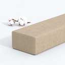 Custom Size Bed Wedge Pillow King Queen Bed Gap Filler for Headboard to Fill The Gap Between Headboard and Mattress, Thick Foam Bolster Pillow, Long Mattress Extender (Beige)