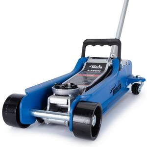 TONDA Low Profile Car Jack, 2.5 Ton (5,000 lb) Hydraulic Trolley Floor Jack for Garage, Home, Shop, Lifting Range 3.35" to 14.57", Blue