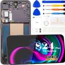 US Version Original for Samsung S24 Plus 5G Screen Replacement for Samsung S24 Plus LCD Display SM-S926A SM-S926U SM-S926W Touch Screen Repair Kits with Frame (Black)