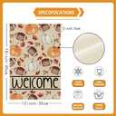 4 x Fall Welcome Pumpkins Footballs Maple Leaves Autumn Garden Flag Yard Flag 12x18 Inch Double Sided Small Mini Yard Outdoor Outside Farmhouse Holiday Decoration