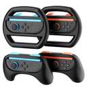 Hosanwell Switch 2 Steering Wheel & JoyCons Grip Kit - 2-in-1 Pro Controller Accessories Compatible with Switch 2 (2025) Console - Ergonomic Design for Enhanced Gaming Experience